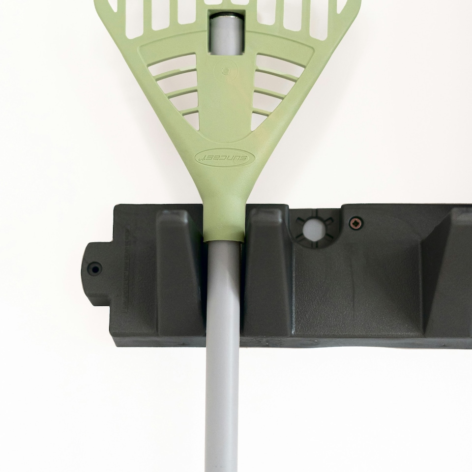 image 1 of Suncast Triple Hook Long Handle Tool Hanger Set - Pack of 2 | Black