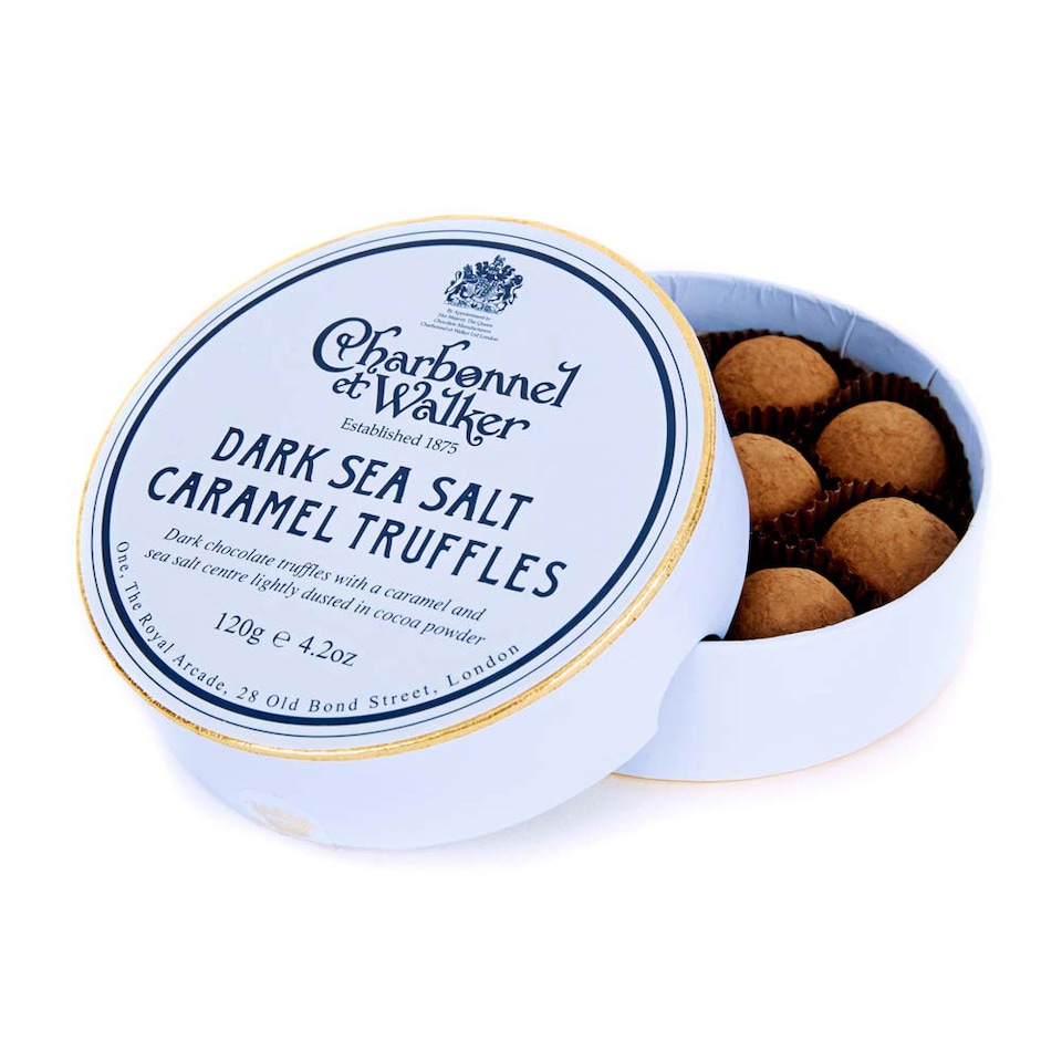 image 1 of Charbonnel et Walker Dark Sea Salt Caramel Chocolate Truffles 120g