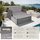 image 2 of Garden Sofa Corfu - 2 seater sofa, stool sun lounger, thick cushions | Grey | grey | 119 x 64,50 x 71,50 cm | 1