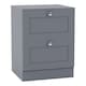 image 8 of Vida Designs Altino 3 Piece Bedroom Set (2 Drawer Bedside, 5 Drawer Chest, 3 Door 2 Drawer Mirrored Wardrobe), Grey