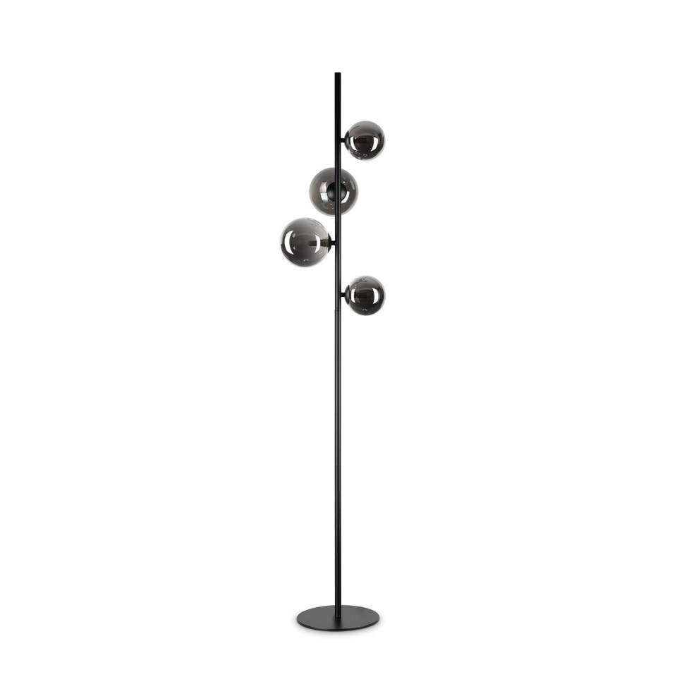 image 1 of PERLAGE 4 Light Multi Arm Floor Lamp Black, In-Built Switch, Non-Dim