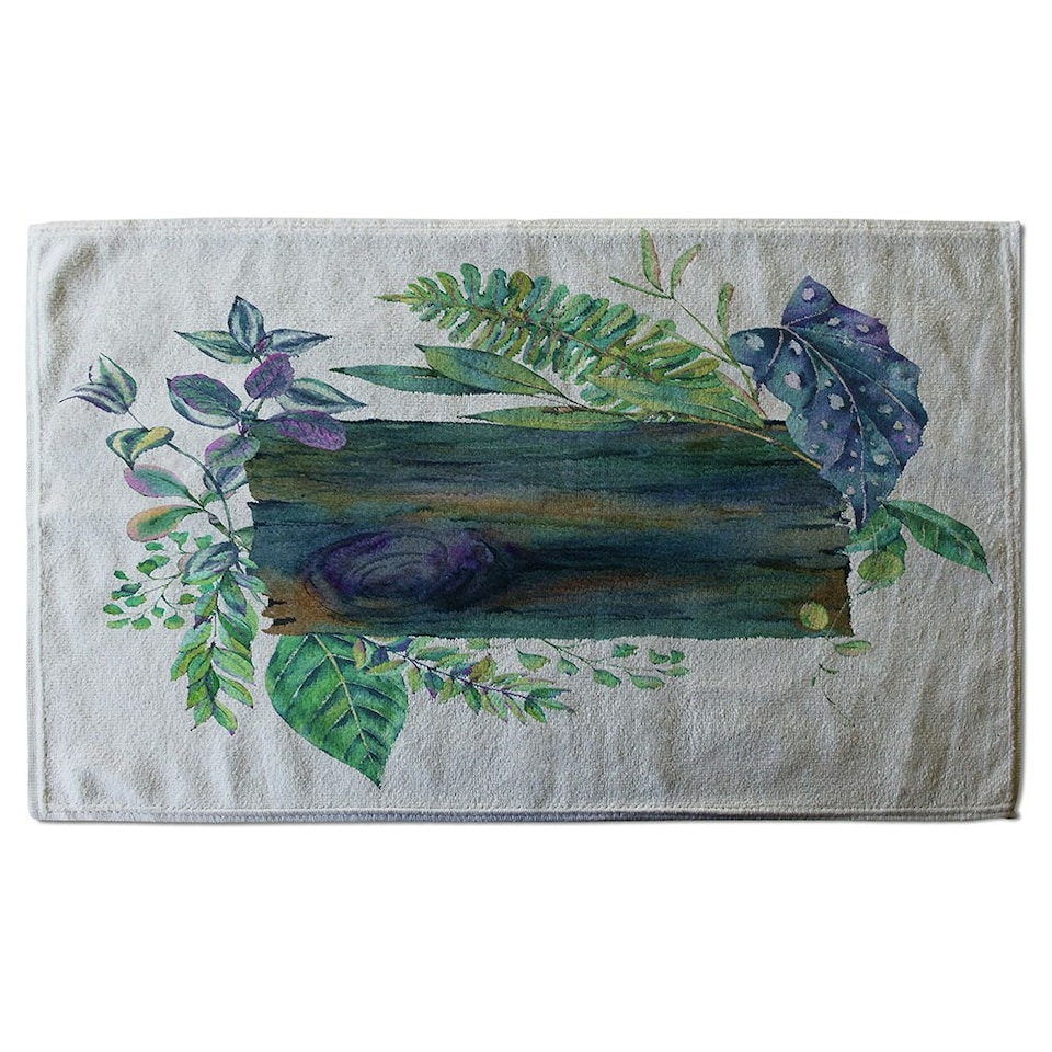 image 1 of Green Leaves Board (Bath Towel)