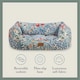 image 4 of Morris & Co Bower Print Square Box Dog & Cat Bed - Small Blue | S