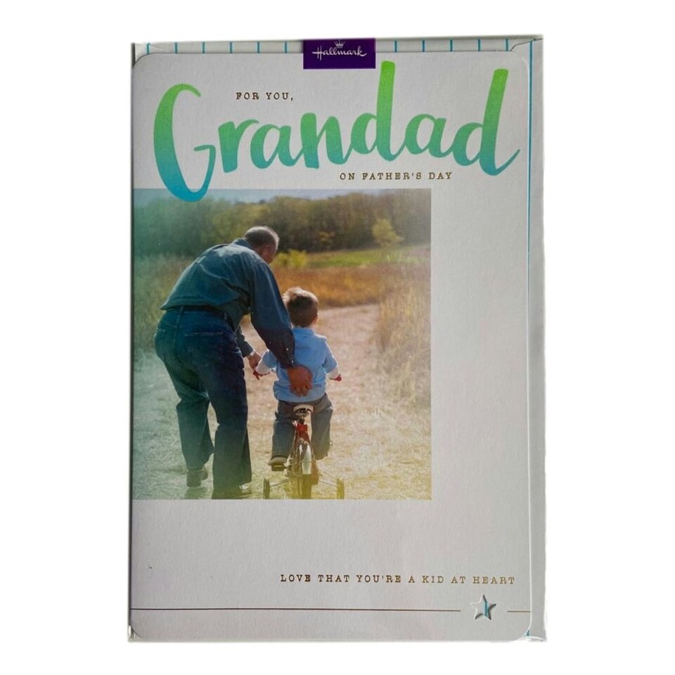 image 1 of For You Grandad Child Learning Bicycle From Dad Design Father's day Card
