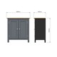 image 2 of Taberno Oak 2 Door Compact Sideboard Graphite Blue Blue