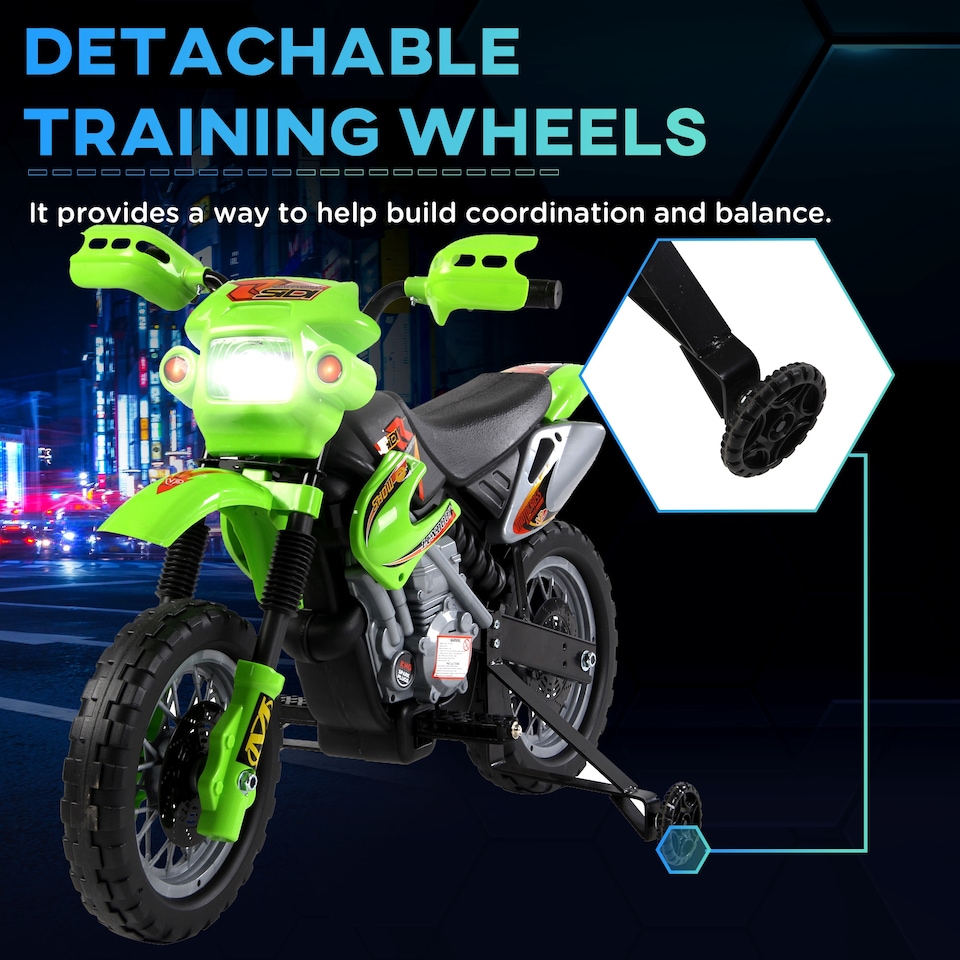 image 1 of HOMCOM 6V Kids Child Electric Motorbike Ride on Motorcycle for 3-6 Years