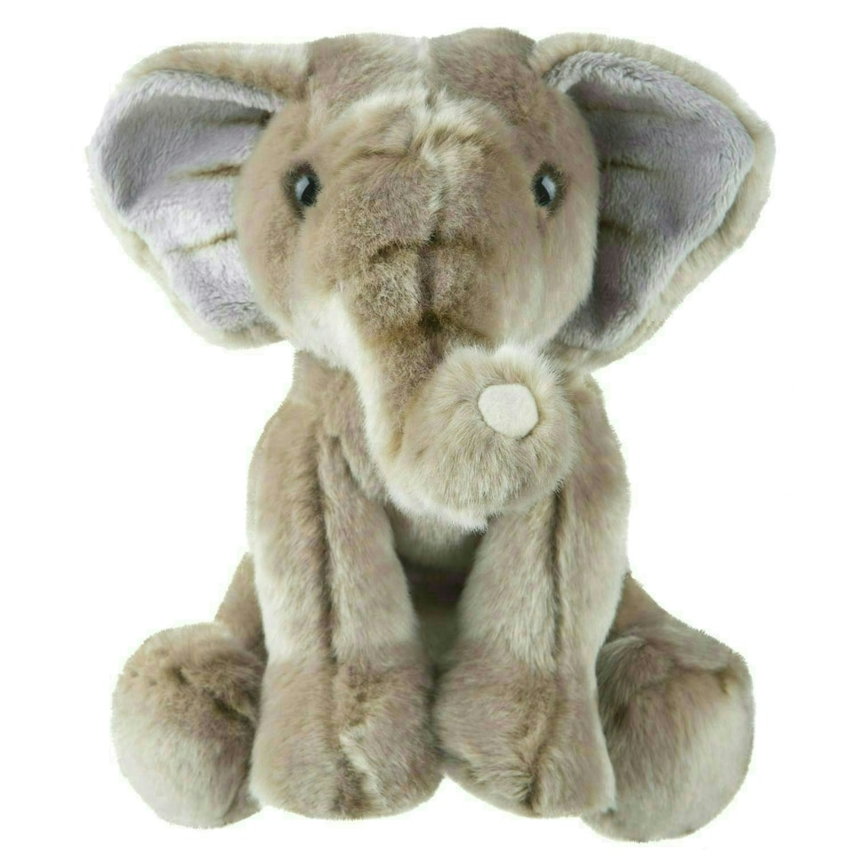 image 1 of Safari Elephant 30cm Plush Premium Lifelike Toy - Natural World Collection