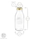 image 3 of Bormioli Rocco Quattro Stagioni Glass Bottles with Screw Top Lid - 1L - Pack of 3 Clear | One Size