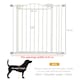 image 7 of PawHut 74-87cm Adjustable Metal Pet Gate Safety Barrier w/ Auto-Close White