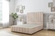 image 1 of Sloomy Langston Sand Naples Divan Bed Base No Drawers With 54 Inch Floor Standing Headboard & 12 Inch Matching Footboard | Cream | Sand | Single | 1