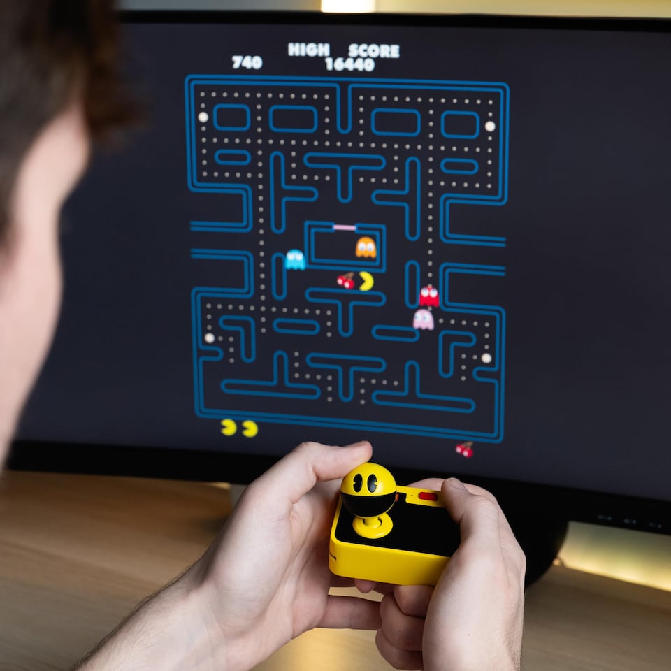 image 1 of PAC-MAN Plug & Play TV Arcade Console with Wireless Controller