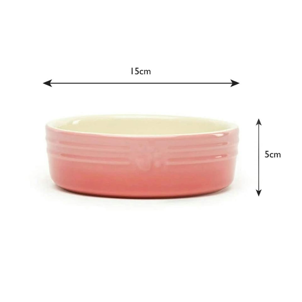 image 1 of Scruffs Ceramic Ombre Pet Food Bowl 15cm | Pink | 1