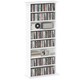 image 1 of HOMCOM CD Storage Unit DVD Tower Blu-ray Storage Shelf for Living Room White White