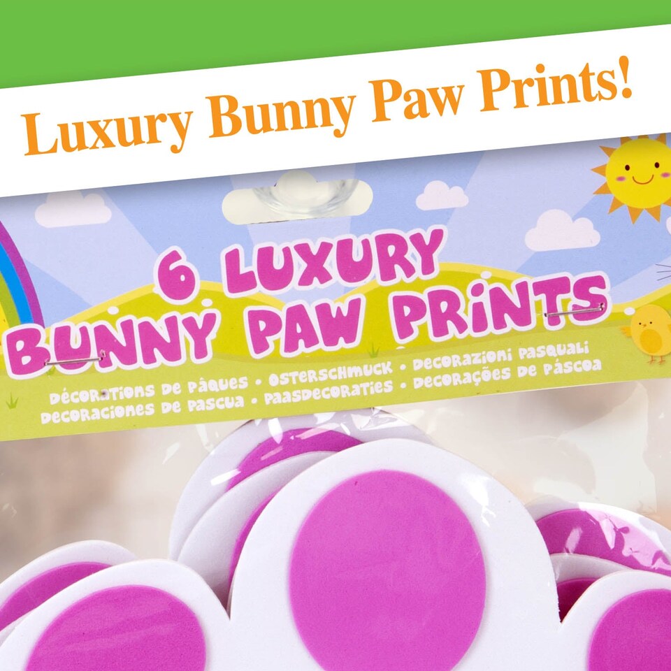 image 1 of PMS Luxury Bunny Paw Prints Easter Hunt Activity, 6 Pack