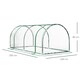 image 5 of Outsunny Tunnel Greenhouse Grow House Steel Frame PE Green 200x100x80 cm