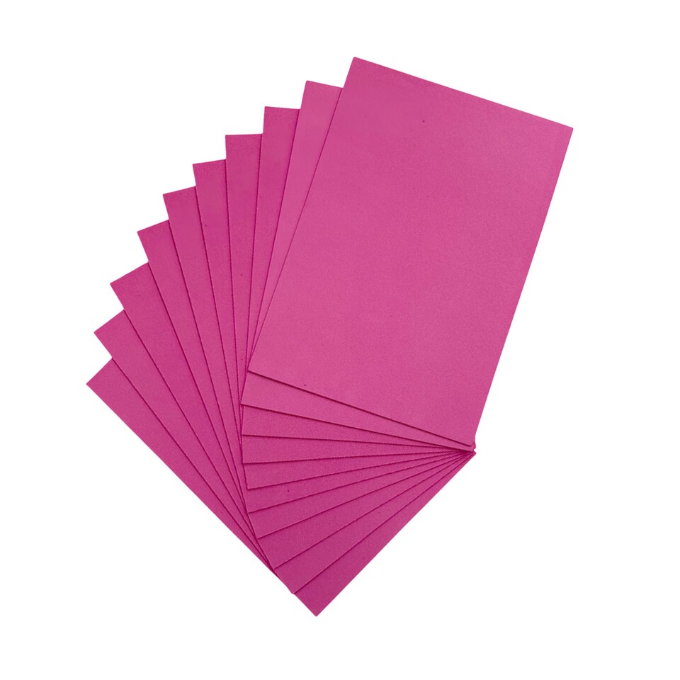 image 1 of Pack of 10 A5 Hot Pink Coloured Eva Foam Sheets | Pink | Hot Pink | A5