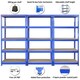 image 2 of 3 x Q-Rax Racking Blue 90 x 50 x 180cm + 2 x Racking Blue 120 x 50 x 180cm Blue