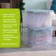 image 2 of Wham Clip 5x 62L Rectangular Plastic Storage Boxes with Clip Lock Lids. Ideal for Home, Office, Toys & More - Clear/Green Milieu | Green | Green Milleu | 5