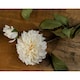 image 2 of Hill Interiors Dahlia Artificial Flower - White/Green - One Size