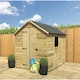 image 1 of 4 x 6 Pressure Treated Tongue And Groove Single Door Apex Shed - 1 Window + Low Eaves (4' x 6') / (4ft x 6ft) (4x6)