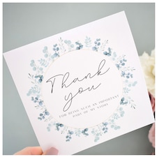 Thank You For Being Part Of My Story Greeting Card - Eucalyptus Floral Wreath