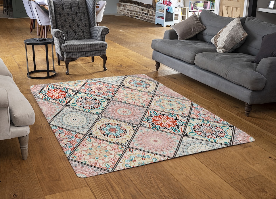 image 1 of Luxury Oriental Tile Rug | Multi