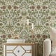 image 1 of Tulip Trellis Wallpaper in Cream Multi