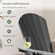 image 6 of Vonhaus Westport Black Adirondack Garden Chair HDPE with Reclining Backrest