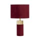 image 2 of Set of 2 Burgundy Velvet with Brass Detail Table Lamps Purple | Purple
