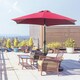 image 2 of Outsunny 2.6M Patio Umbrella Parasol Sun Shade Garden Wine Red