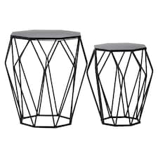 Interiors by Premier Avantis Convex Black Tables