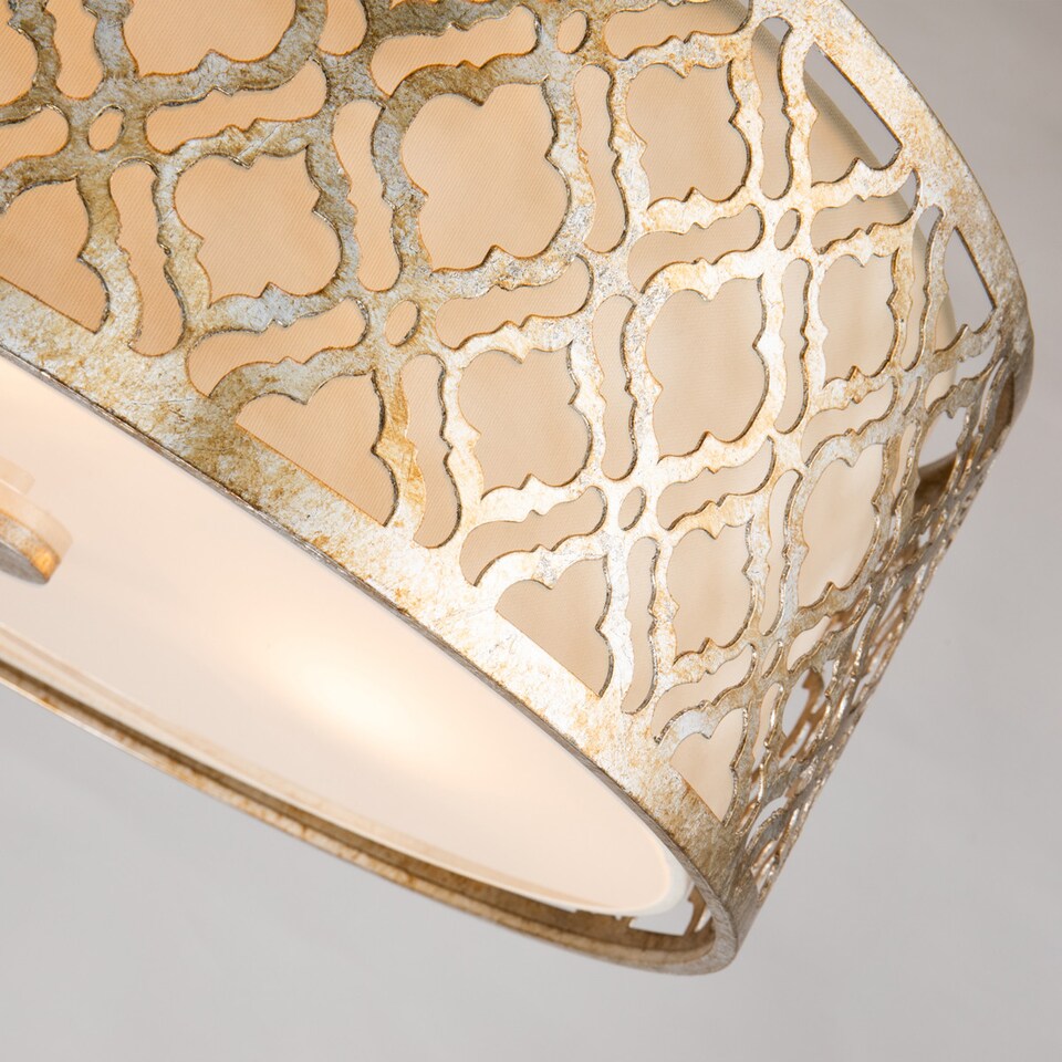 image 1 of Arabella 3 Light Large Round Ceiling Duo-Mount Pendant Gold, E27