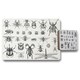 image 1 of big set of insects bugs beetles and bees, fleas many species in vintage old hand drawn style (Placemat & Coaster Set)