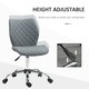 image 3 of Vinsetto 360° Swivel Office Chair Mid Back Computer Chair with Wheels, Grey