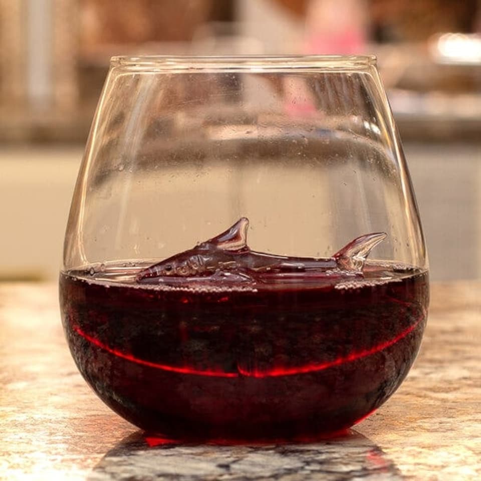 image 1 of Bar Bespoke Shark in A Glass 500ml - Transparent