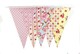 image 1 of Yellow and Peach Shabby Chic Vintage Print Party Bunting 10m with 20 Pennants