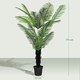 image 7 of HOMCOM 175cm Artificial Areca Palm Tree with PE Leaves and Flocked Soil Green | One Size