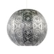image 2 of Spherical Vintage Moroccan Pendant Lamp Shade in Shiny Silver Metal | Silver | Silver | 1