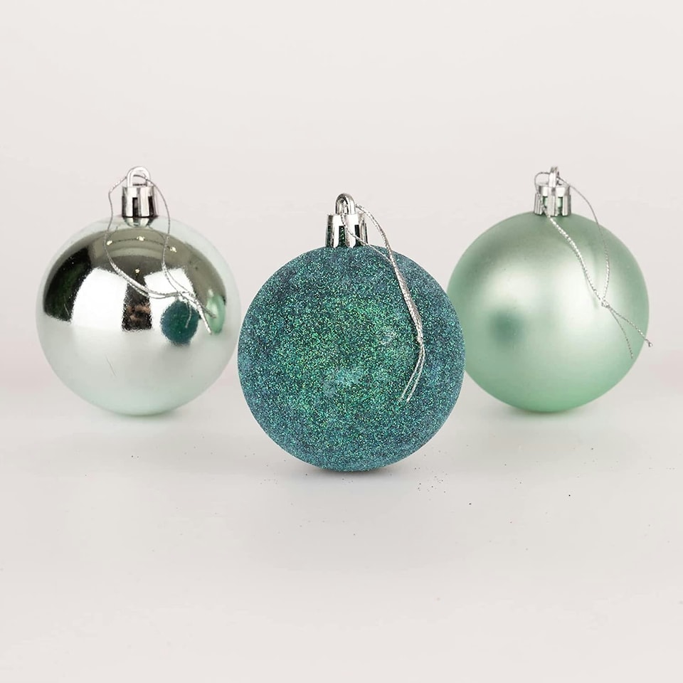 image 1 of Baubles Turquoise 6cm - 6-Piece Set, PVC