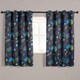image 1 of OHS Kids Gaming Blackout Eyelet Curtains Ring Top Ready Made Panel Pair, 46x72" Blue | Navy Blue