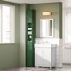 image 4 of SoBuy Tall Bathroom Storage Cabinet with Adjustable Shelves and Drawer, Dark Green, 7.9x7.9x70.9 in, 13.4 kg - BZR34-II-SY
