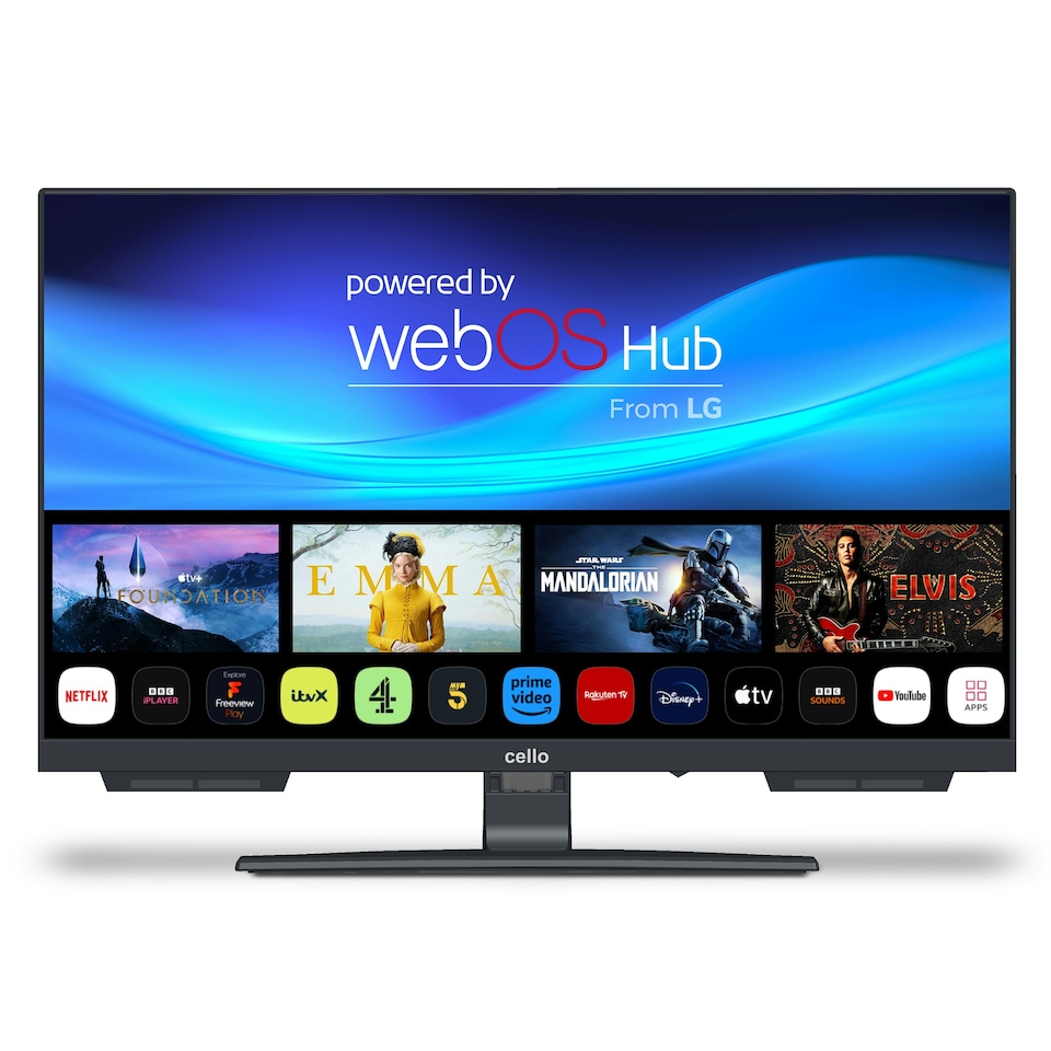image 1 of Cello C2424ws 24" Smart TV with Freesat HD Buit in Smart Ultrafast WebOS Freeview TV Blutooth Connection. Made in UK