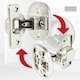 image 7 of SPARES2GO Integrated Door Hinge Fixing Kit for Logik LI8W6D17 LI8W6D20 LIW714W15 LIW714W20 LIW814W15 LIW814W20 Washing Machine Chrome