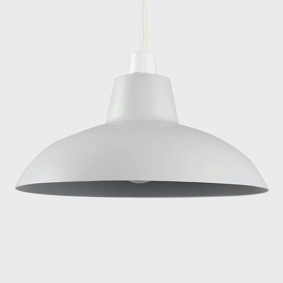 image 1 of ValueLights Retro Style Matt Grey Easy Fit Ceiling Pendant Light Shade