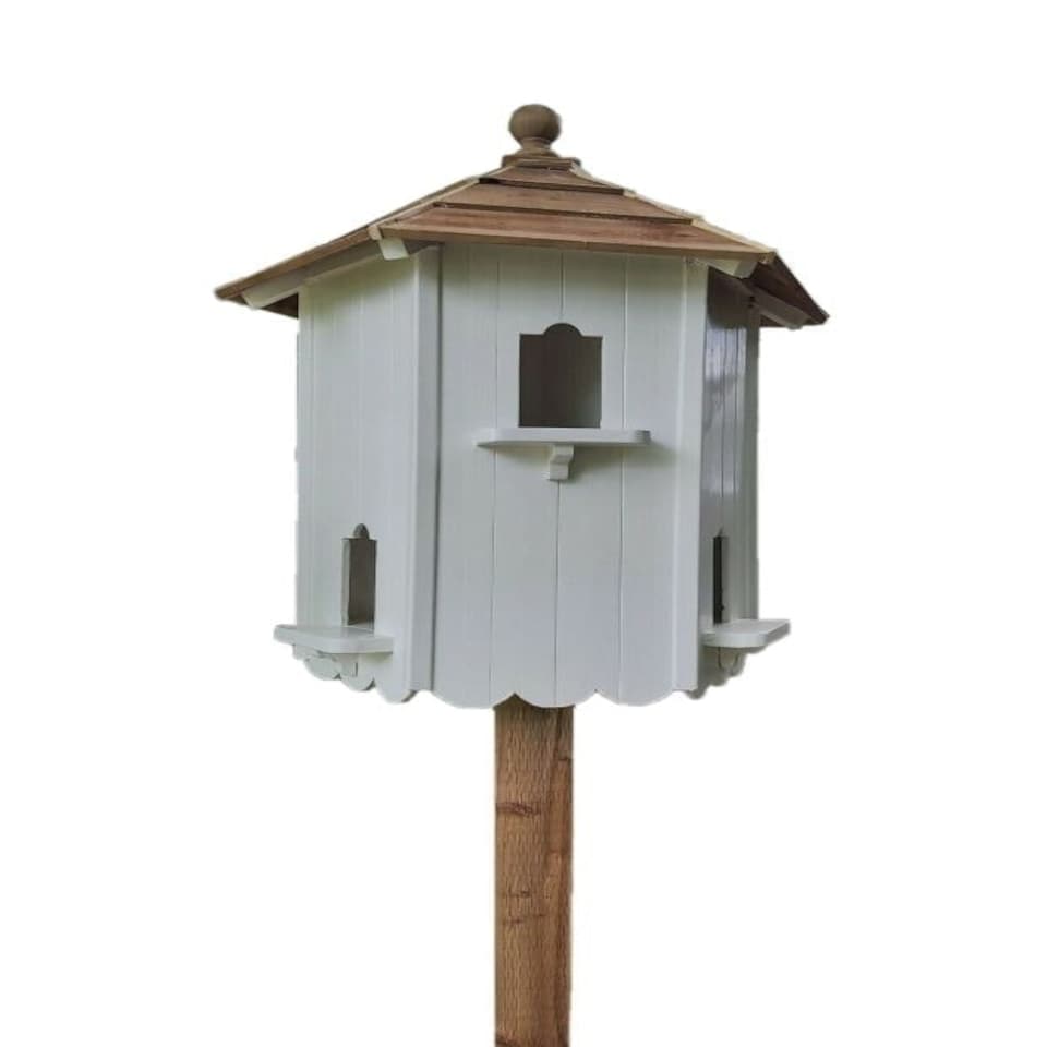 image 1 of Lavenham  Traditional English Dovecote, Birdhouse for Doves or Pigeons White | One Size