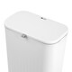 image 2 of Dihl 9 Litre Hanging Trash Bin with Lid, Wall Mounted Garbage Can Kitchen Compost Bin, Plastic Rubbish Bin Wastebasket for Cupboard, Cabinet Door, Bathroom, Bedroom, Offices - White | White