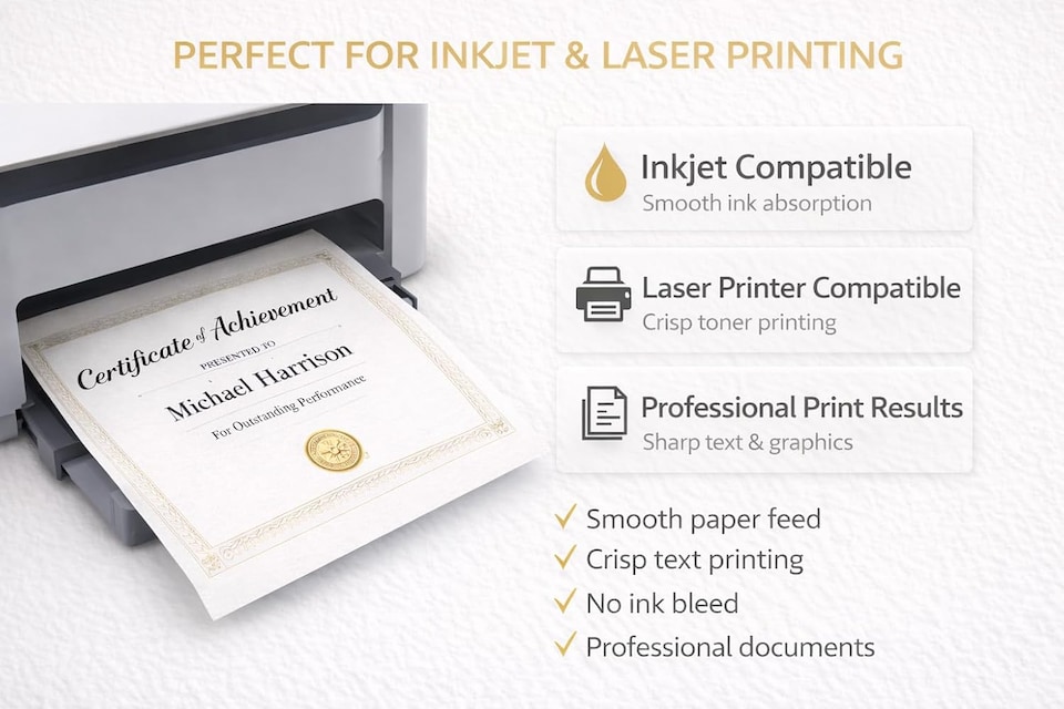 image 1 of 50 Sheets White Textured Paper - 110gsm White