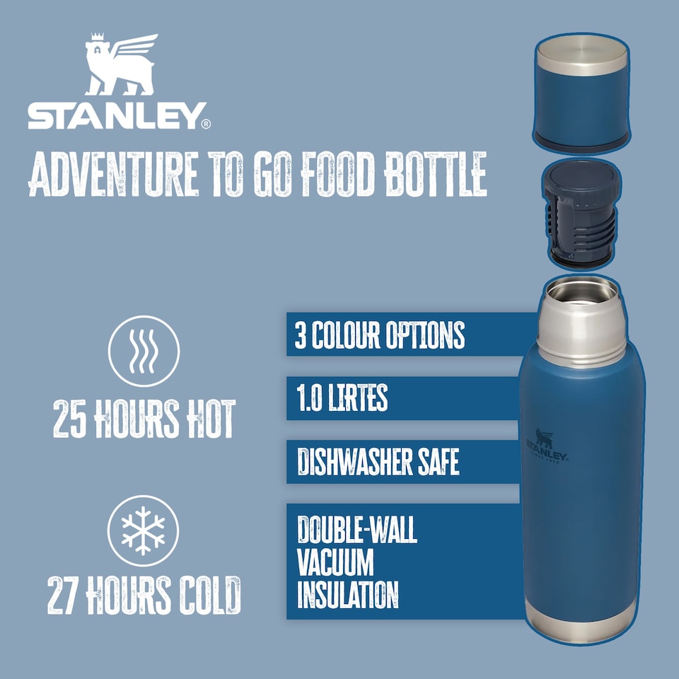 image 1 of Adventure To-Go Insulated Thermal Bottle 1.0L | White | White | 1