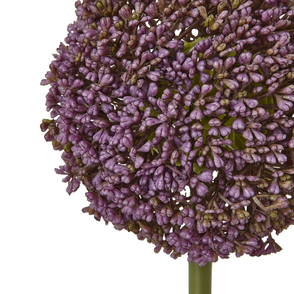 image 1 of Hill Interiors Allium Stem Artificial Plant - Purple - 75cm