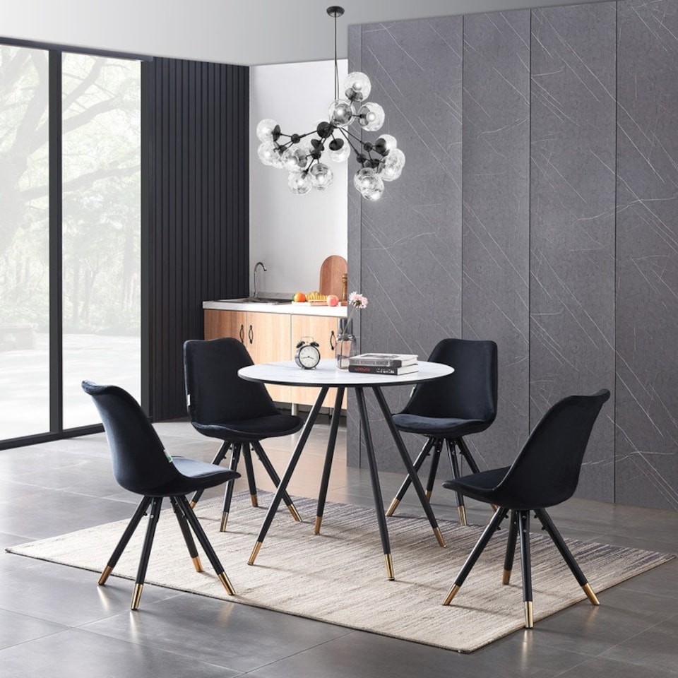 image 1 of Dorchester Lux Dining Table Single White